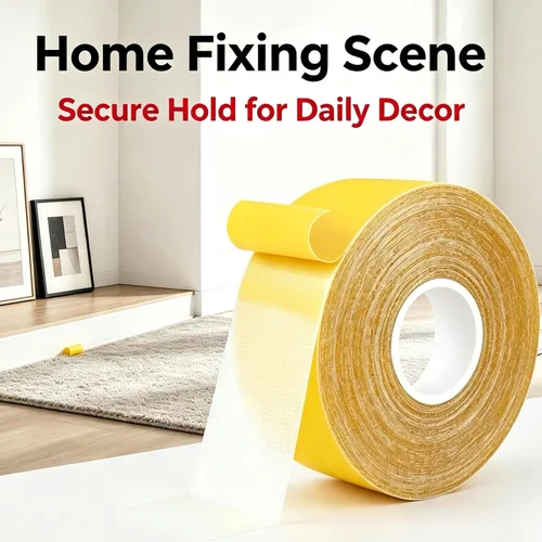 Vista 3 de Heavy Duty Mesh Double Sided Tape, Clear Fiberglass Grid for Home Office