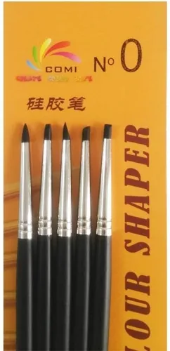 Vista 3 de COMIART 5pcs Flexible Clay Sculpture Tools Silicon Color Shaper Brushes Size 0