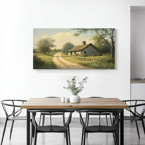 Vista 2 de 30"x 60" Large Wall Art Gold Framed Vintage Countryside Cottage Farmhouse Retro Living Room Painting Picture Print on Canvas Wall Art for Living