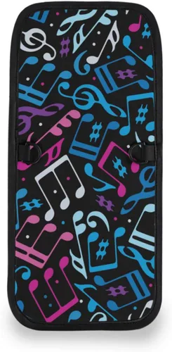 Vista 2 de Billetera cruzada de viaje con bolsillo para teléfono y bolsillo para pasaporte, con bloqueo RFID para mujer, Azul Patchwork, 7.5×6 inch, Casual