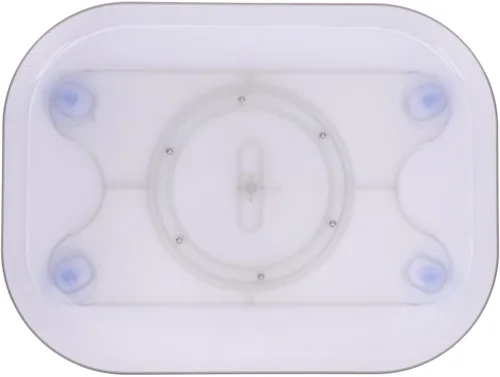 Vista 8 de Refrigerator Turntable Organizer, Square Clear Acrylic PET Lazy Susan Tray, 360° Rotating Fridge Caddy for Cabinet Pantry Kitchen Countertop, Food