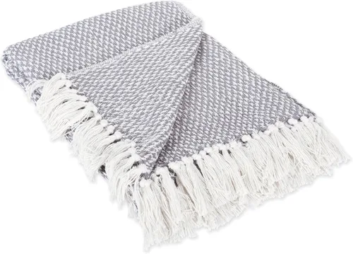 Vista 18 de DII - Manta rústica de algodón con flecos para silla, sofá, picnic, camping, playa, uso diario