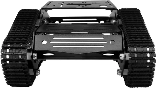 Vista 8 de Kit de chasis de coche robot inteligente, chasis de tanque grande de metal completo con motores de 2WD para Arduino Raspberry Pi Jetson Python DIY