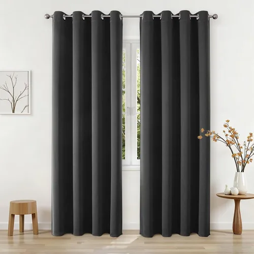 Vista 20 de Joydeco Cortinas opacas para dormitorio de 72 pulgadas de largo, 2 paneles de cortinas con aislamiento térmico para oscurecer la habitación