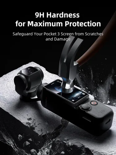 Vista 2 de llano Protector de pantalla Osmo Pocket 3 para DJI Osmo Pocket 3, accesorios Osmo Pocket 3, vidrio templado 9H, ultra transparente, antiarañazos