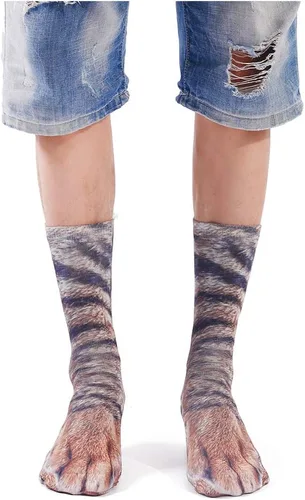 Vista 2 de Regalos de San Valentín para él, ella, hombres y mujeres, divertidos calcetines con patas de animales, calcetines novedosos en 3D locos con patas