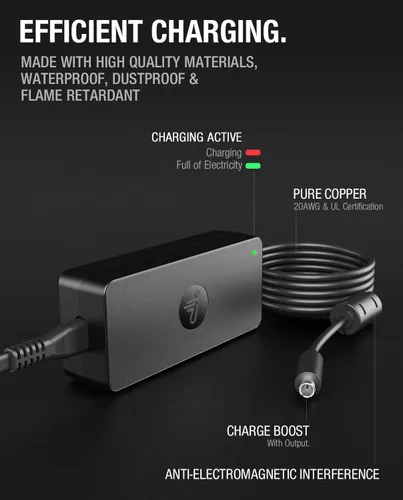 Vista 2 de Adaptador de 42 V CA/CC compatible con Segway Ninebot MAX G30P G30LP G30LE KickScooter ES1 ES2 ES2L ES3 Pro ES4 E22 E25 E45 Air T15 G30 G30D 36VDC