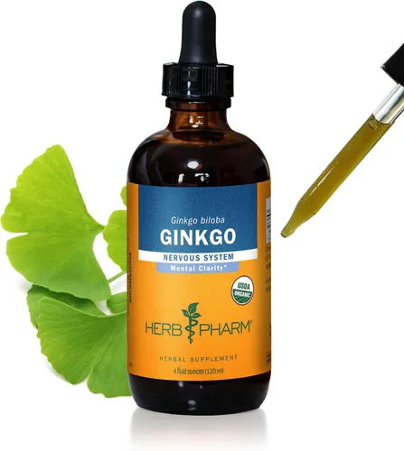Vista 7 de Extracto orgánico certificado de Ginkgo para la memoria y la concentración de Herb Pharm, 1 Ounce, 1, 1