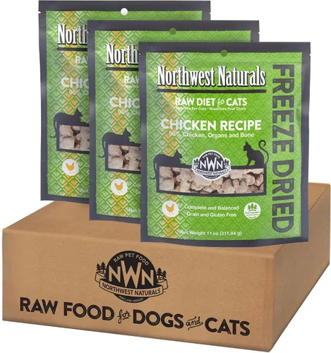 Vista 9 de Northwest Naturals Alimento liofilizado de carne de res y trucha para gatos y gatitos, bocados del tamaño de un bocado, saludable, limitado
