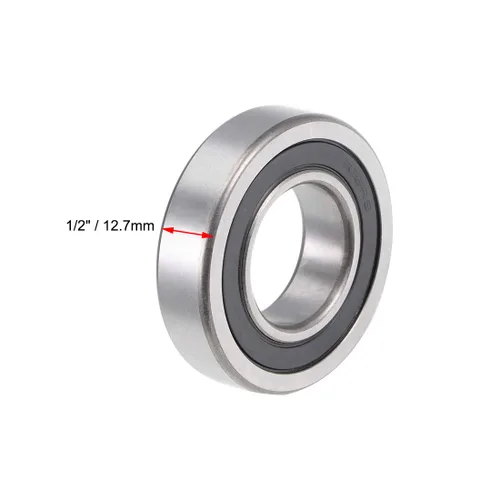 Vista 3 de uxcell R16-2RS Rodamiento de bolas profundo del surco 1-inchx2-inchx1/2-inch doble sellado rodamientos de acero cromado 2pcs
