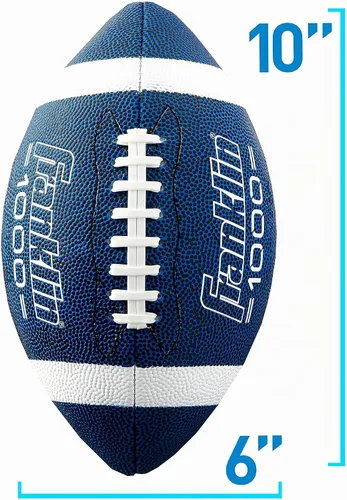 Vista 3 de Franklin Sports Adult 1000 Junior Youth Football Azul/Blanco