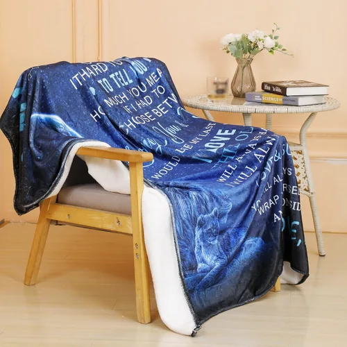 Vista 5 de Manta para mi hija de papá Regalo de león Manta de franela súper suave y acogedora para cama y sofá Regalo de cumpleaños, Navidad y Acción