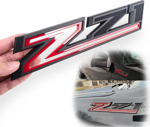 Vista 7 de 2019-2023 Nuevos emblemas Z71 de 2 piezas para Silverado (negro brillante)