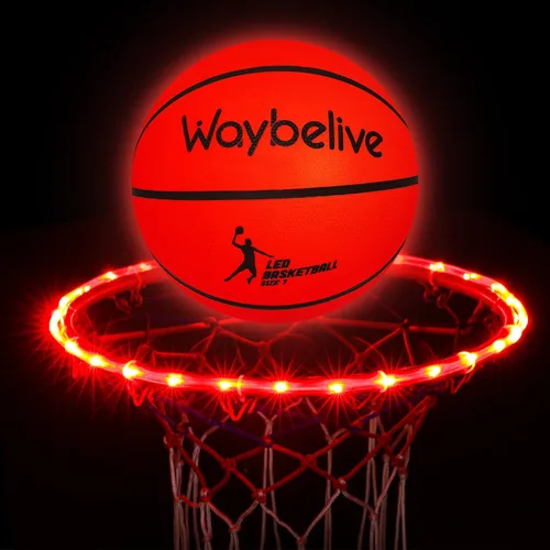 Vista 11 de Waybelive Luces LED para aro de baloncesto, luces con control remoto para borde de aro de baloncesto, 16 colores que puedes cambiar tú mismo
