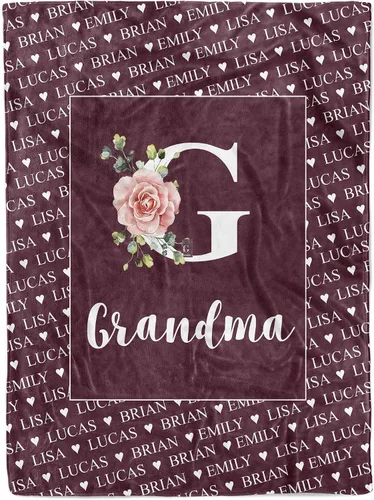 Vista 20 de Personalized Grandma Blanket, Gifts for Grandmother from Grand Kids, Name Blankets for Mimi, Gigi, Nana (Grandma 01)
