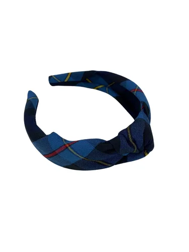 Vista 39 de Diadema anudada de 1.25 pulgadas, uniforme escolar, a cuadros, acolchada, con nudo en la parte superior, diadema de uniforme (cuadros 120)