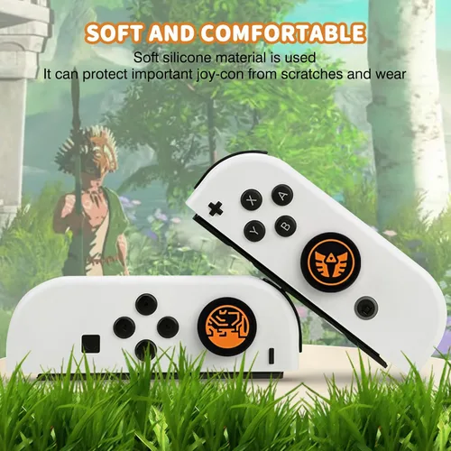 Vista 2 de DLseego Tapas de agarre para pulgar, diseño para consola SwitchSwitch LiteSwitch OLED, controlador analógico Joycon cubiertas antideslizantes