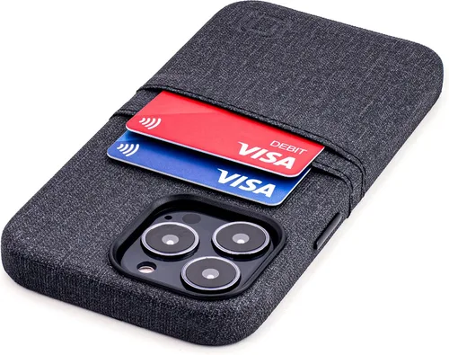 Vista 15 de Dockem Funda tipo cartera para iPhone 13 con placa metálica integrada para montaje magnético y 2 bolsillos para tarjetas de crédito: Luxe M2, piel