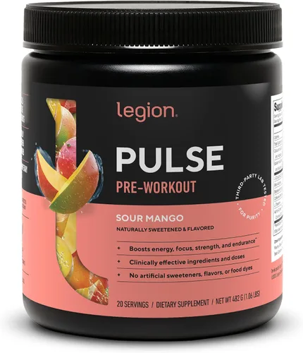 Vista 11 de LEGION Pulse Pre Workout - Bebida preentrenamiento de óxido nítrico totalmente natural para aumentar la energía, sin creatina, endulzada