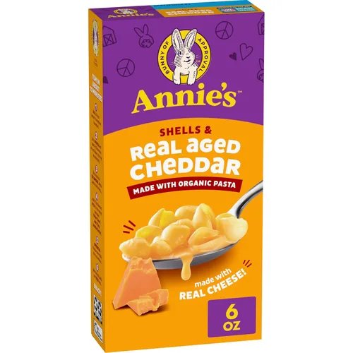 Vista 16 de Annie's Shells & White Cheddar, Organic Pasta and Real Cheese, 4 ct, 24 oz