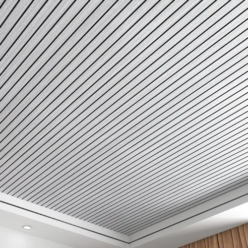 Vista 3 de Yenhome Paneles de pared de listones de madera texturizada 3D, paneles acústicos insonorizados para paredes interiores y techos, panel de espuma