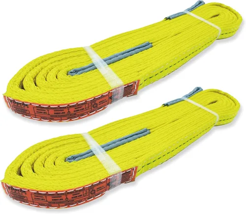 Vista 17 de Correas de elevación de 2 capas 1" x 4 pies de eslinga trenzada para protección de árboles 1 paquete de correa de tela resistente para aparejo