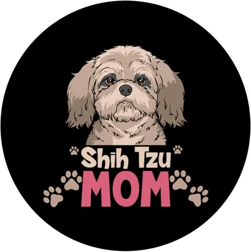 Vista 3 de Shih Tzu Mom Gift PopSockets Grip and Stand for Phones and Tablets