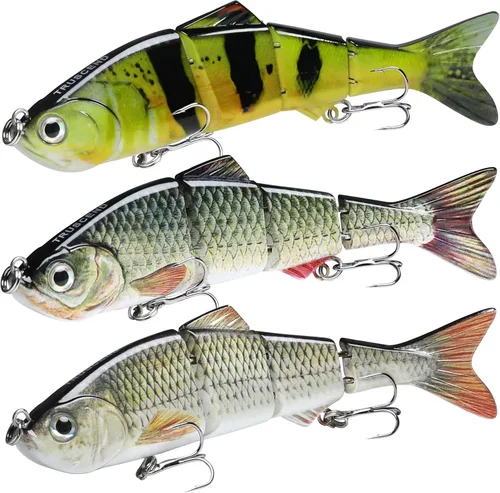 Vista 10 de TRUSCEND Swimmax - Señuelos de pesca realistas para agua salada y agua dulce, para trucha lucioperca, lucio, salmón azul, cebo, pesca de lubina
