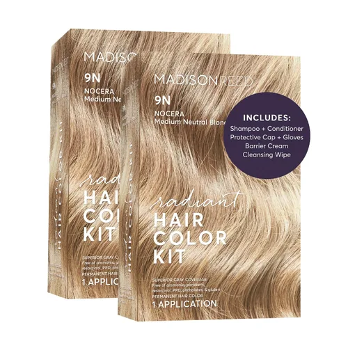 Vista 64 de Madison Reed - Kit de tinte radiante para el cabello, tinte permanente para el cabello, 100 % cobertura de canas, sin amoníaco, negro Parma 2.5NNN
