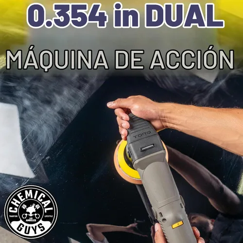 Vista 10 de Chemical Guys BUF503 TORQX Random Orbital Polisher (Safe for Cars, Trucks, SUVs, & More) 700W, Orbit 8mm, 4.7 lb Lightweight Car Polisher for safe