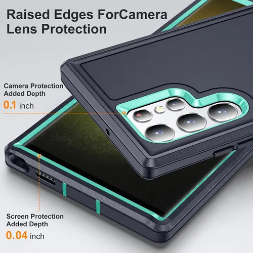 Vista 4 de BaHaHoues Funda para Samsung Galaxy S23 Ultra con soporte integrado, a prueba de golpes y caídas de grado militar para Galaxy S23 Ultra 5G