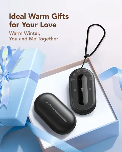 Vista 8 de Mini cargador portátil ultrafino de 10000 mAh y calentadores de manos eléctricos recargables, 2 paquetes de regalo