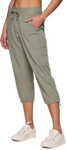 Vista 34 de RBX - Pantalón capri deportivo con cordón,ligero, con bolsillos y estilo cargo, para mujer