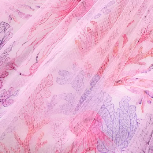 Vista 5 de PATPAT Vestido tutú para niña pequeña, vestidos florales de malla