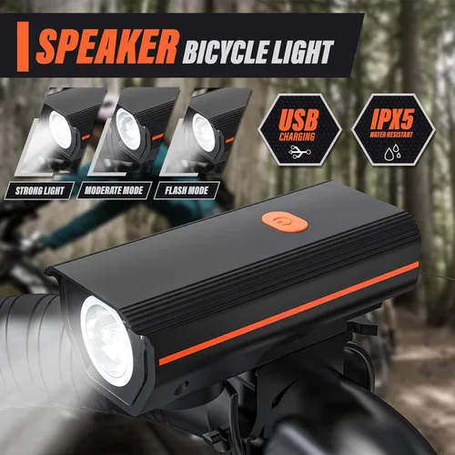 Vista 2 de Rechargeable Bike Lights, Ultra Bright Bike Lights for Night Riding, Road Mountain Bike Accessories for Kids Adults - Headlight with Tail Light
