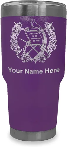 Vista 16 de LaserGram - Vaso personalizado de 20 onzas, bandera de Guatemala (negro) Regalo grabado, acero inoxidable aislado al vacío, grabado con láser