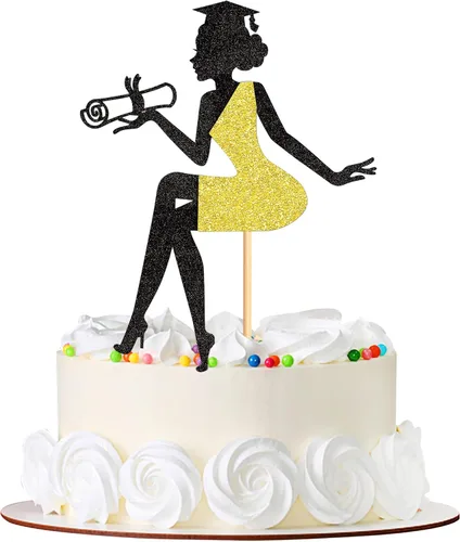 Vista 21 de 24 adornos para cupcakes de graduación 2026, selecciones de alimentos/aperitivos para fiesta de graduación, decoración de mini pasteles, adornos