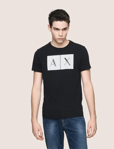 Vista 6 de Armani Exchange Camiseta Triangulation con cuello redondo para hombre Negro