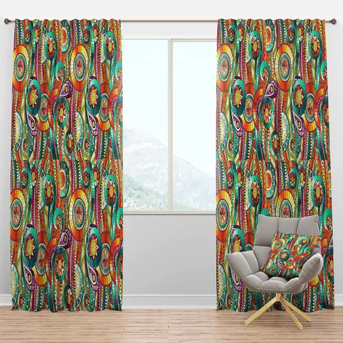 Vista 15 de DesignQ Panel de cortina bohemio y ecléctico 'Ethnic Pattern', 18645, 52x90, (abstracto-bohemio)