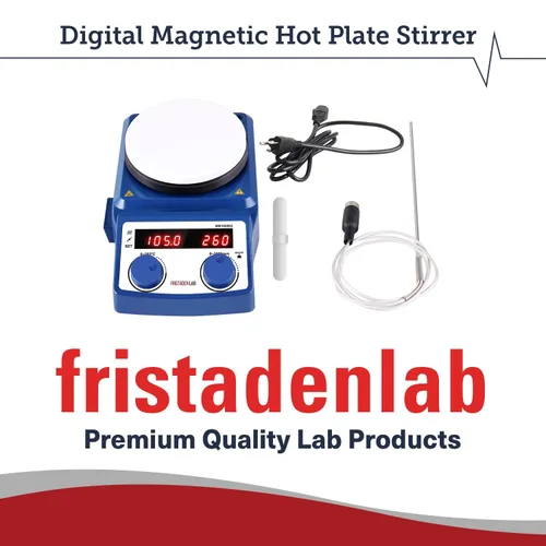 Vista 7 de Fristaden Lab Placa caliente con agitador magnético Servicio pesado Compañía de Estados Unidos Capacidad de 5 L Control de temperatura