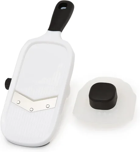 Vista 2 de Amazon Basics Cortadora de mandolina de mano, blanco, 11.3 "x 4.5" X 2.5