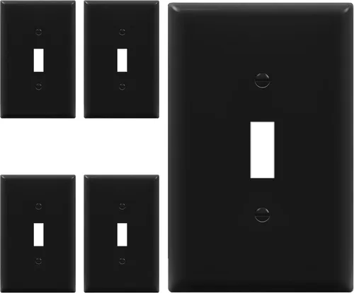 Vista 33 de ENERLITES - Placa de pared para interruptor de luz, acabado brillante, tamaño mediano, hueco para un interruptor de 4.88 x 3.11 pulgadas