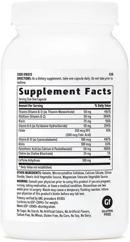 Vista 3 de GNC B-Complex Plus Energy Metabolismo y producción de energía 120