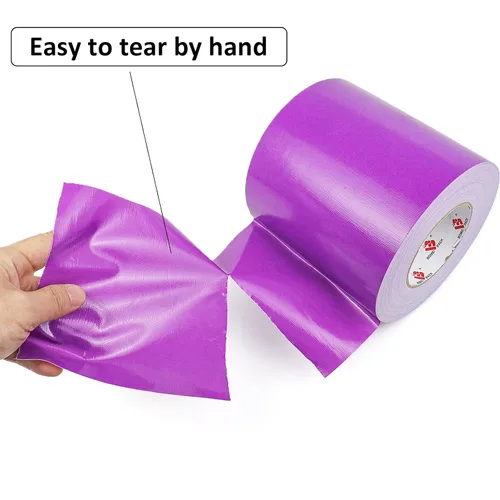 Vista 5 de BOMEI PACK Cinta adhesiva morada de 6 pulgadas, resistente, 6 pulgadas x 60 yardas, cinta ancha morada, fuerte resistencia, flexible, sin residuos
