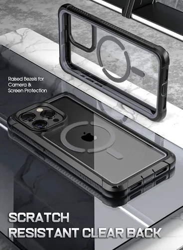 Vista 6 de Poetic Guardian MagPro - Funda para iPhone 15 Pro de 6.1 pulgadas, [compatible con MagSafe], [probada en caídas de grado militar de 20 pies]
