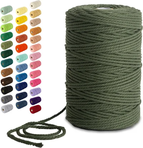 Vista 103 de Nook Theory Hilo de macramé de 3mm 109 yardas - Cuerda de macramé suave de 4mm, 5mm perfecta para nudos - Suministros de macramé para colgadores