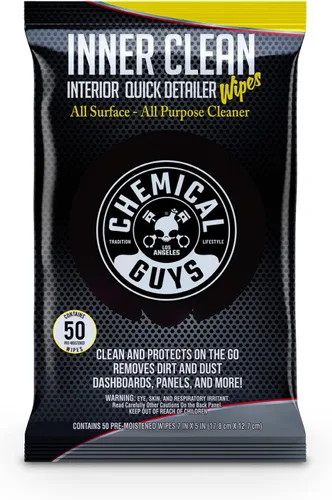 Vista 15 de Chemical Guys SPI_663_16 InnerClean Detallador y protector rápido de interiores (16 fl oz/473 ml), amarillo Spray-and-wipe detailer cleans and