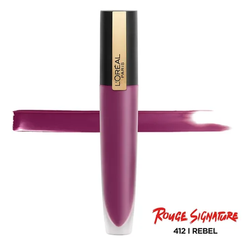 Vista 2 de L'Oréal Paris Makeup Rouge Signature - Tinta de labios mate, I Rebel Yo Rebelde