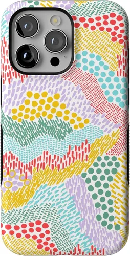 Vista 83 de Funda Casely para iPhone 15 Pro Max Todas las sonrisas Adhesivo de cara sonriente Compatible con MagSafe Diseño protector audaz