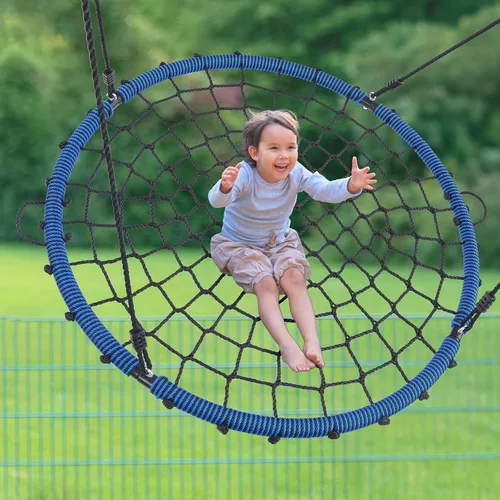 Vista 5 de Trekassy - Columpio de tela de araña de 45 pulgadas, soporta 750 libras, para niños y adultos, marco de acero al aire libre, diseño de platillo